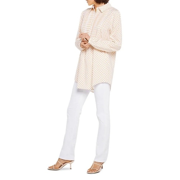 NYDJ Pleated Tunic Top Maison Geo Size Large - Picture 3 of 12